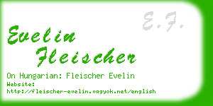 evelin fleischer business card